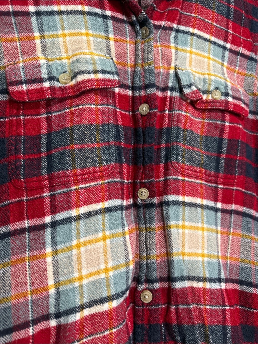 American Eagle Outfitters Amazingly Soft Classic Fit Red Plaid Flannel - Picture 3 of 10